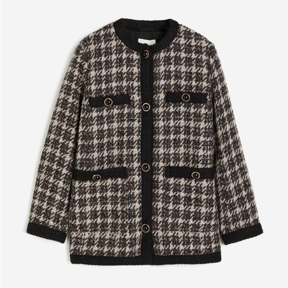 H&M Textured-weave tweed like jacket